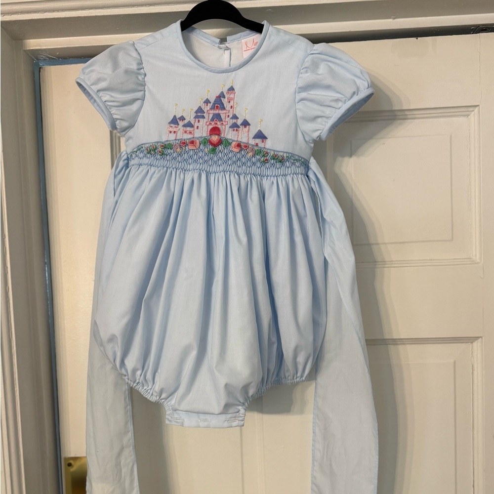 🚨SOLD🚨Blue Castle Embroidered Kids Formal Dress